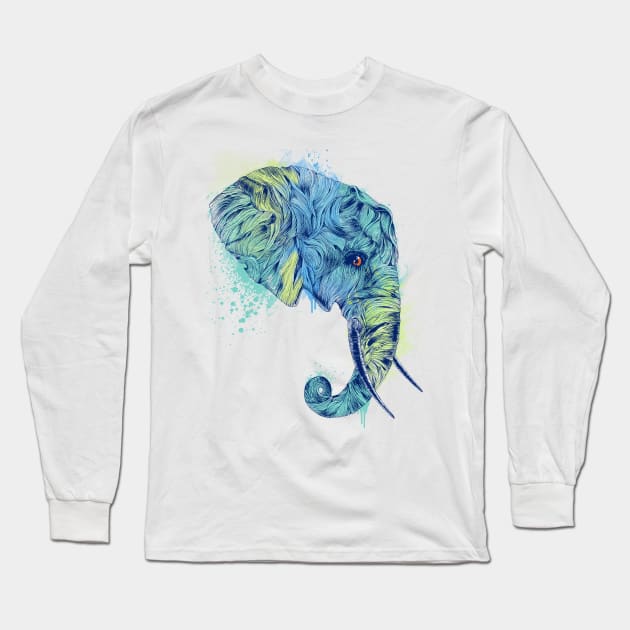 Elephant Long Sleeve T-Shirt by rcaldwell